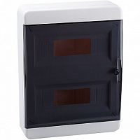 Распределительный шкаф OptiBox P, 24 мод., IP41, навесной, пластик, прозрачная черная дверь |  код. 117925 |  КЭАЗ